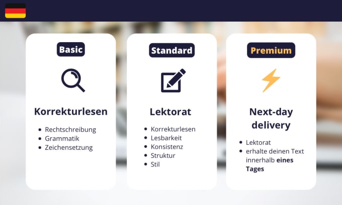 proofread and edit your german text