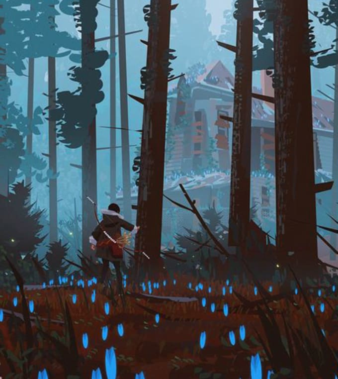 Draw your landscape concept art,digital painting, background by Ramomonita
