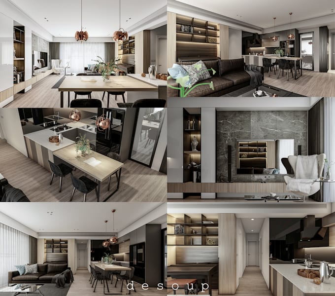 create 3d model and render architecture