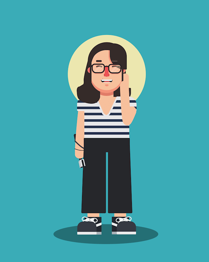 create a geometric character design for you