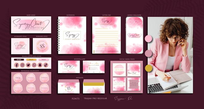 create a full branding kit for your business or blog incl logo