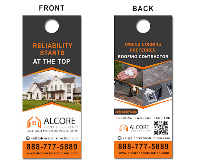 Do professional roofing door hanger within 24 hrs by Jackvinoth Fiverr