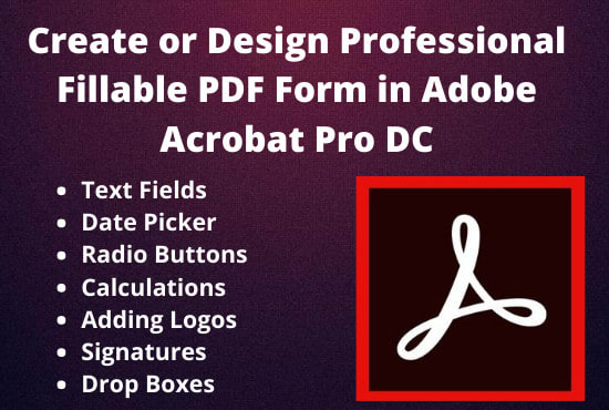 create or design professional fillable PDF form