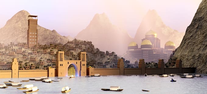 create a beautiful environment illustration
