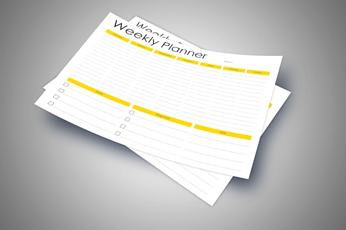 create a minimalist daily, weekly or monthly planner