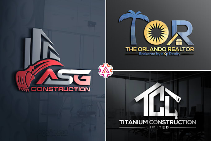 design real estate construction property and business logo