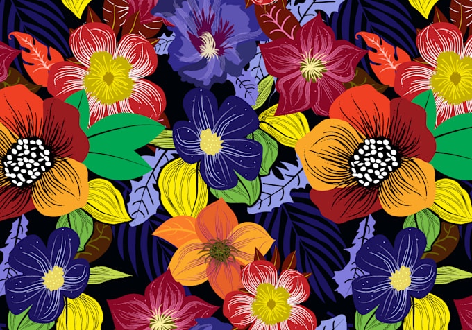 seamless floral pattern design for your fabric