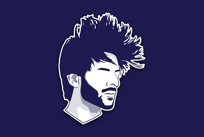 draw minimalist flat line vector avatar for you