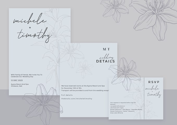 create unique wedding invitation package