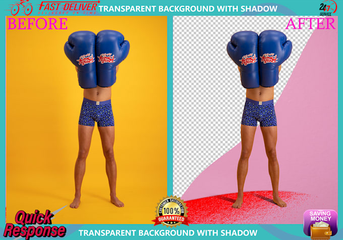 do photo silhouetted product clean with  natural shadow