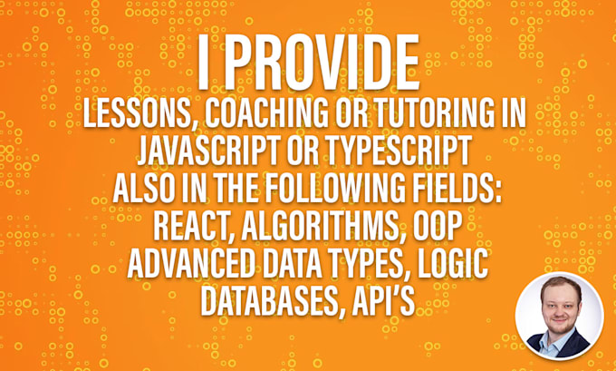 give lessons in javascript, typescript, nodejs and web frameworks
