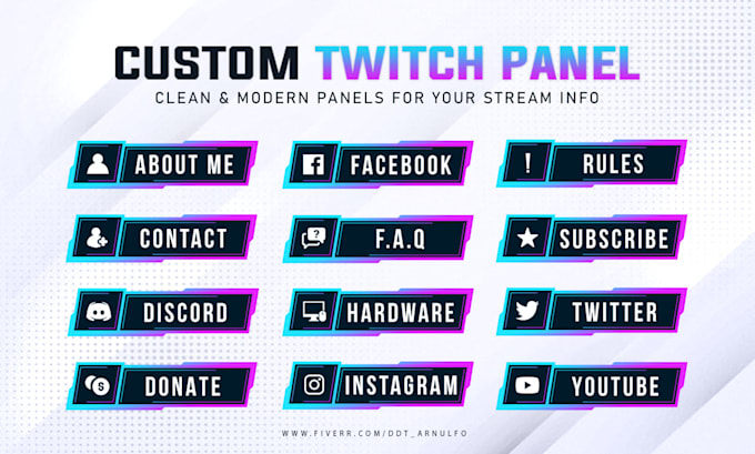 design custom twitch panels for your channel