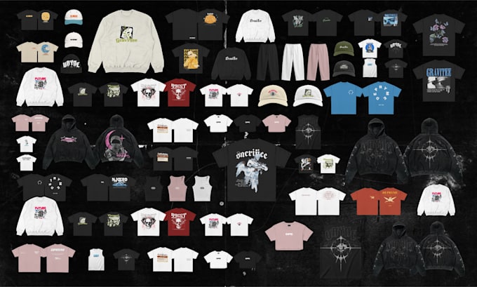 create unique streetwear, edgy and tshirt designs