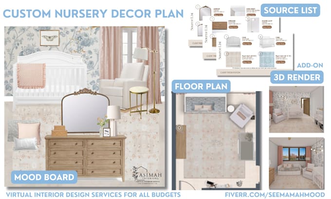 interior design baby nursery kids room playroom design package and links