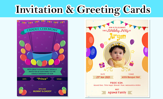 design marriage birthday invitations and greetings