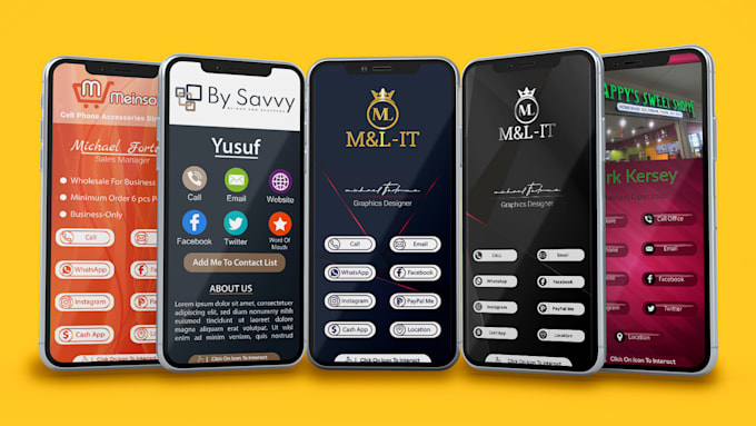 create digital business card like website