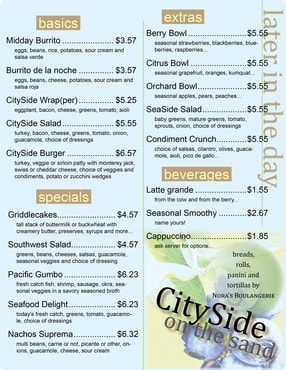 create your restaurant or cafe menu