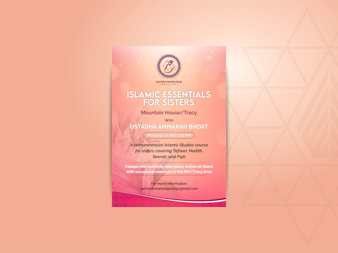 design islamic flyer or post in arabic english