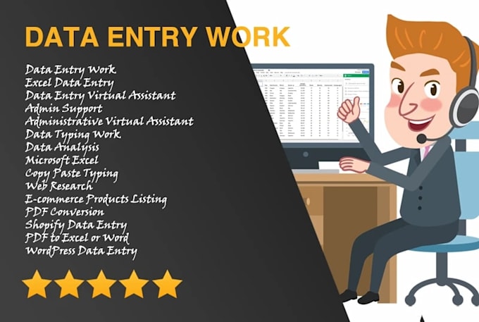 be your data entry and virtual assistant for business tasks