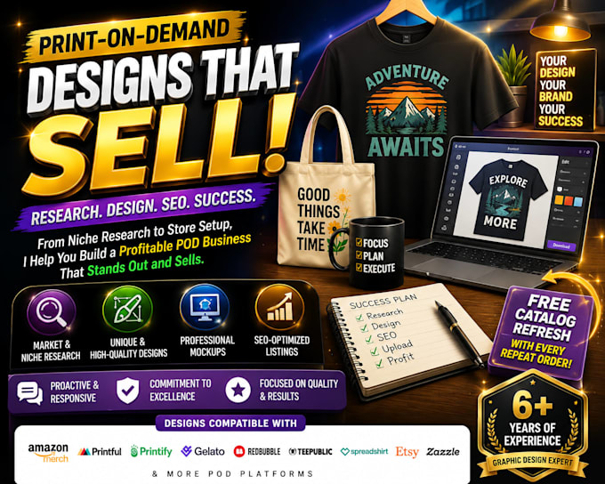 design and publish attractive etsy pod listings with seo