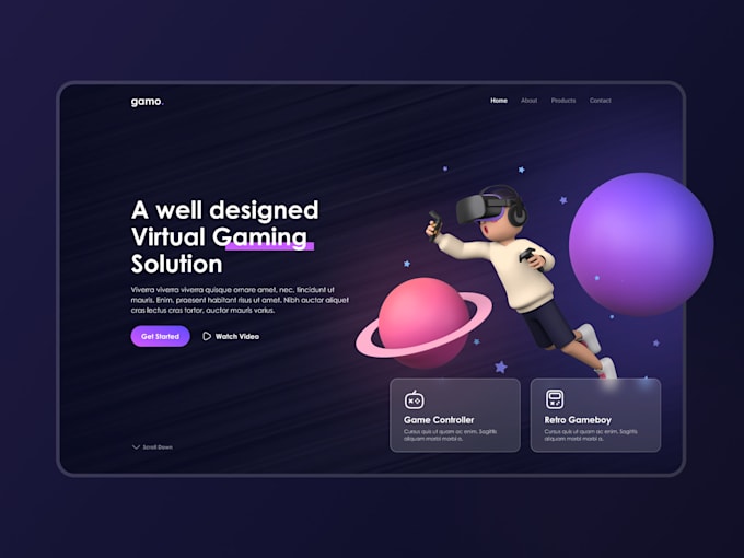 do professional UI UX landing page and web template design