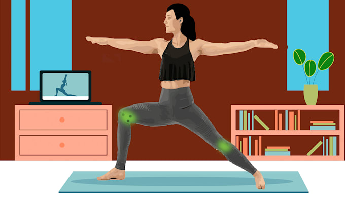 draw yoga, workout, medical, health and fitness, children exercises illustration