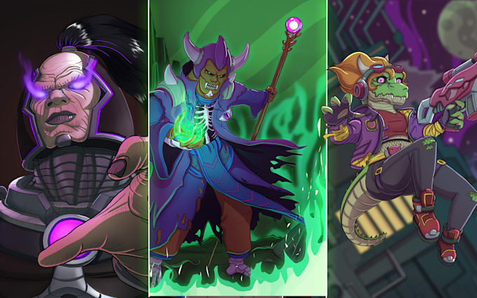 illustrate fantasy art creatures and characters
