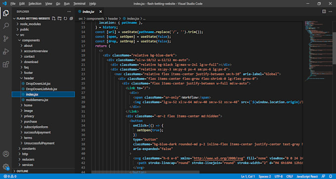 develop your front end in html  with tailwind css