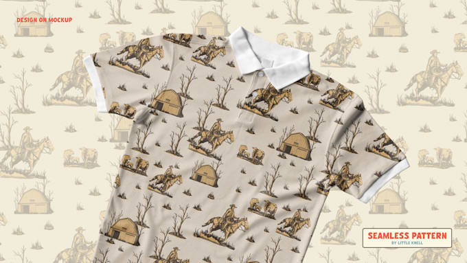 design seamless pattern for textile with hand drawn style