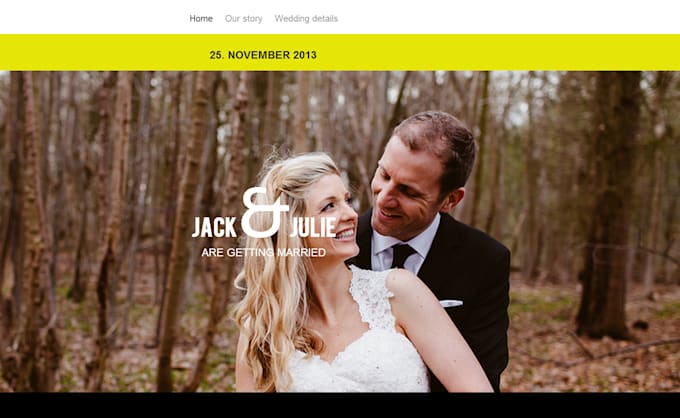 develop a fully responsive wedding website with rsvp and photo gallery
