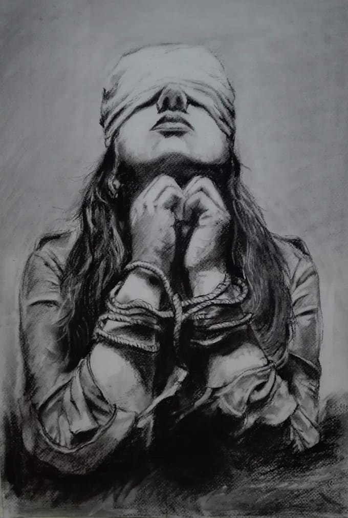 Draw realistic water color, pencil and charcoal portrait by Memoona_farhan Fiverr