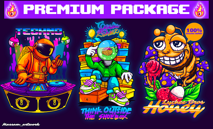 draw illustration design for clothing brand, tshirt and apparel