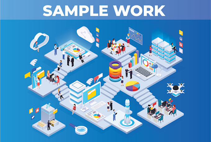 3d or isometric infographic illustration design