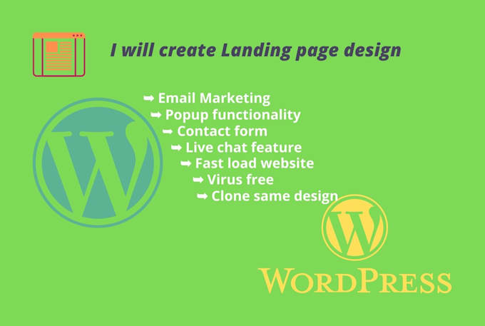 do landing page design with responsiveness by elementor