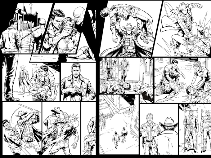 illustrate comic book pages for u