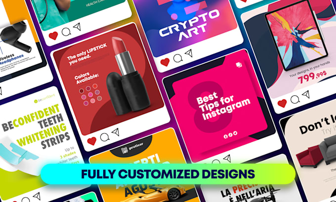 design high performance social media post and ads