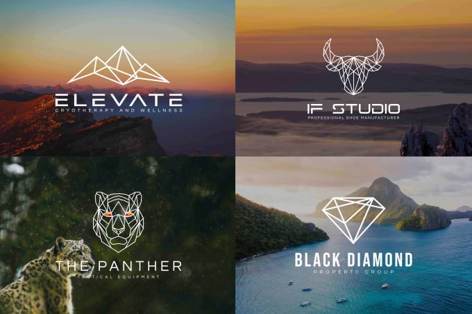 do luxury geometric minimalist logo design