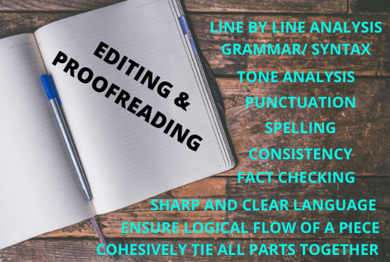 line edit and proofread your  manuscript