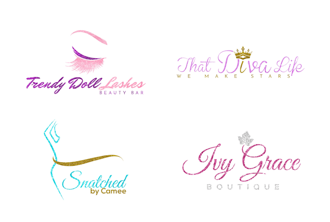 design a feminine and glamorous logo for you