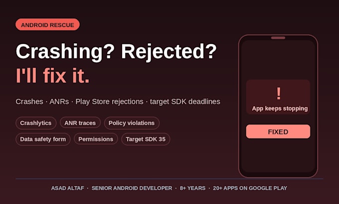 fix crashes, anrs and play store rejections in your android app