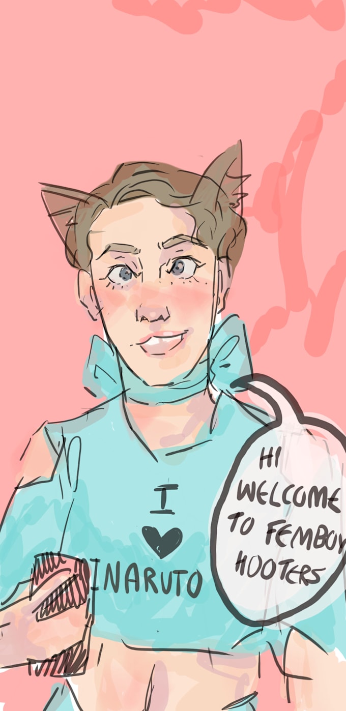 draw people as anime catboys or catgirls