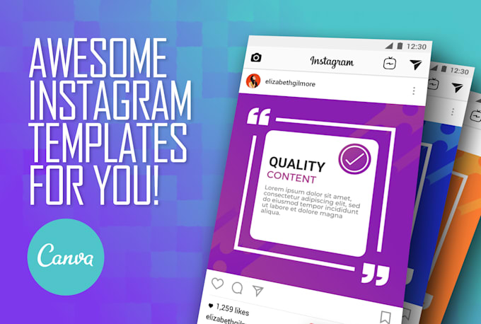 create your instagram post template using canva