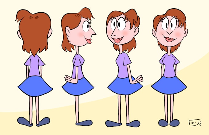 make cartoon character design and concept art
