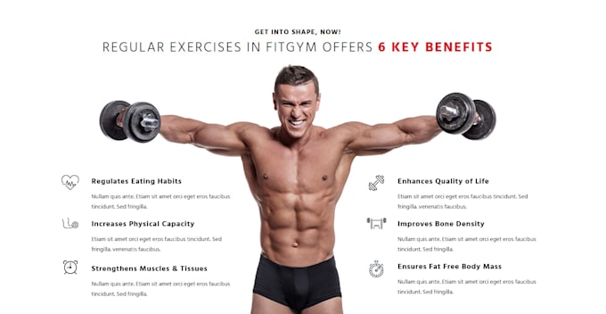 design impressive fitness,gym,sports, workout website