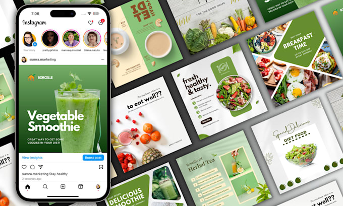 be your instagram content creator for 30 days instagram posts and facebook posts