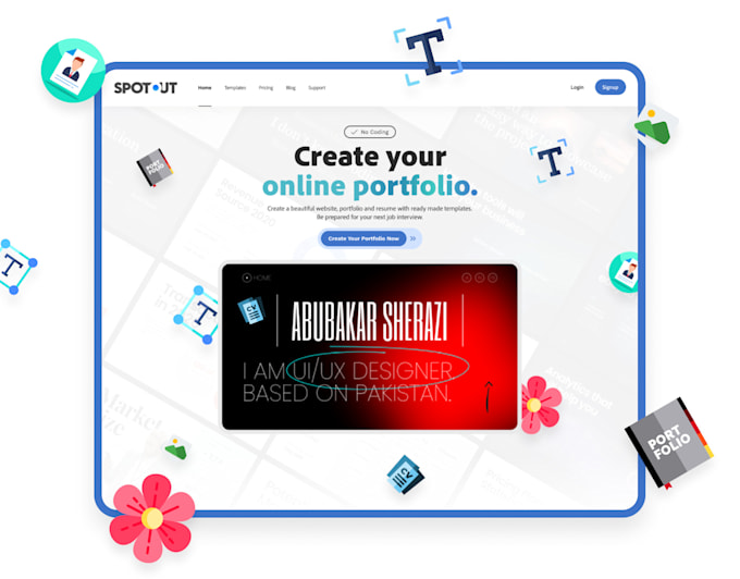 design a high converting saas landing page UI in figma