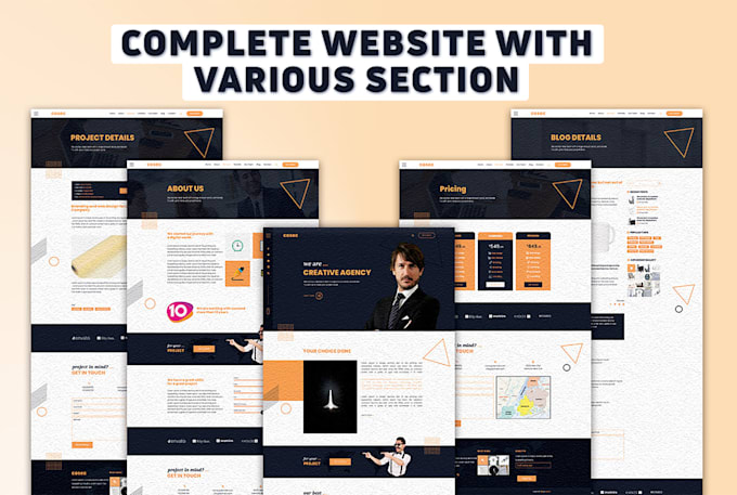 convert PSD to HTML responsive bootstrap css psd to wordpress