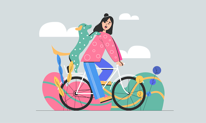 draw beautiful, flat vector illustrations