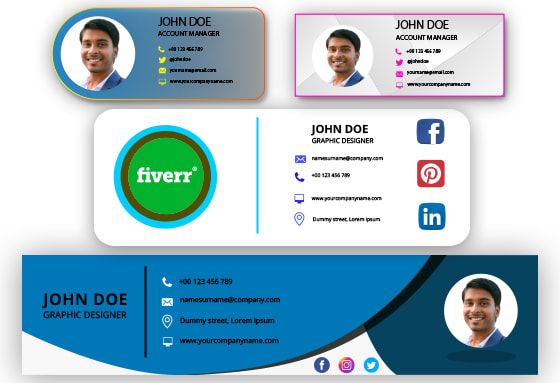 Design modern clickable html email signature by Thedesignrrasel | Fiverr