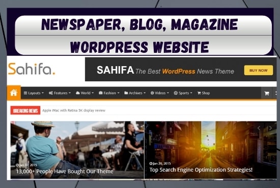 do eye catching newspaper blog magazine wordpress website by newspaper theme